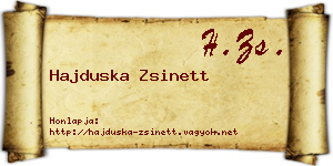 Hajduska Zsinett névjegykártya